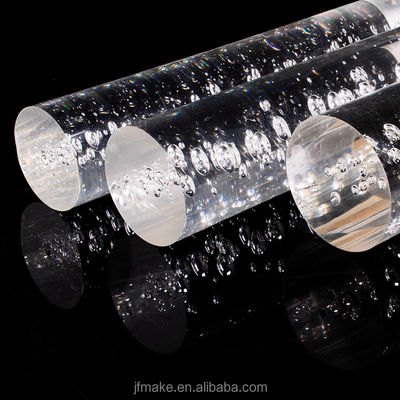 qualidade  Customized High Class Clear Acrylic Bubble Rod PMMA Rod For Stair Handrail fábrica