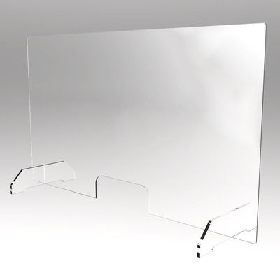 qualidade  Clear Acrylic Plexiglass Glass Shield Office Sneeze Guard 80cmx60cm fábrica